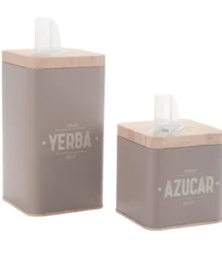 Set yerba+azucar cuad premium beige(11777