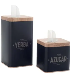 Set yerba+azucar cuad premium negro(11807