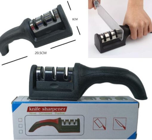 Afilador de cuchillos 3 en 1