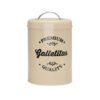 Lata redonda p/galletitas beige c/ tapa 12x17 (12011)
