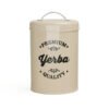 Lata redonda yerbera beige c/tapa 12x17 (12149