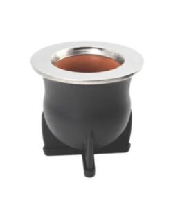 Mate plastico xl con virola gris topo (12689)