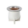 Mate plastico xl con virola blanco  (12712)