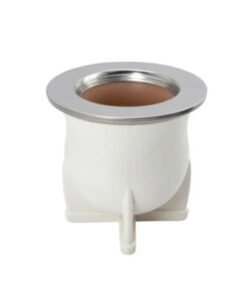Mate plastico xl con virola blanco  (12712)