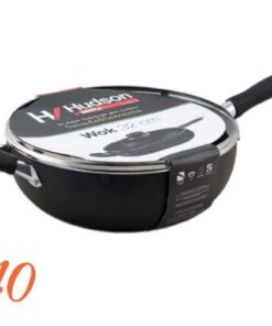 Wok antiadherente de 32cm con tapa vidrio HUDSON (50271)