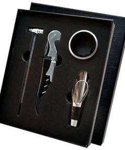 Estuche set vino 4pza.crom(25086)