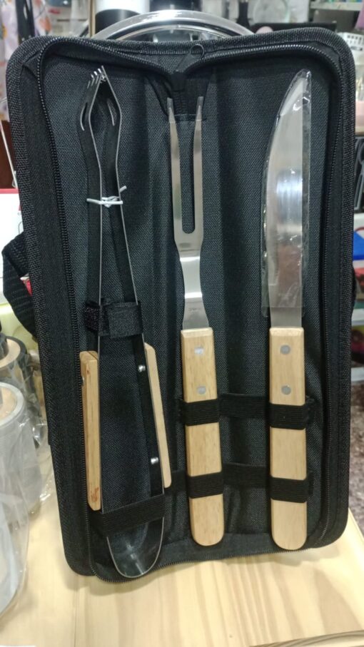 Juego de cuchillo + tenedor + pinza (24282)