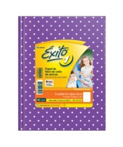 Cuaderno EXITO con lunar lila x 48 hojas rayadas(363117)