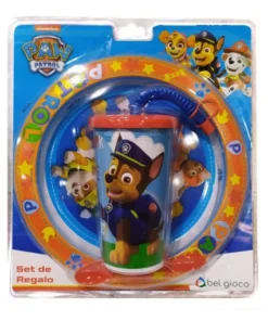 Set plato 25c + vaso sport c/bomb paw patrol(41238)