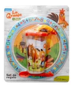 Set plato 25c + vaso sport c/bomb la granja de zenon(41685)