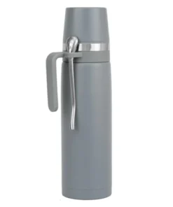 Termo ac.1lt c/bombila 1/2 manija gris(43165)