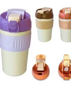 Vaso ac.termico c/faja silicona d/pico 500ml(43204)