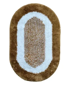 Alfombra baño oval bi-color 38x58 (43475)