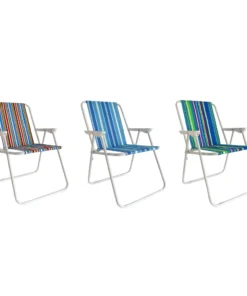 SILLA ALTA APOYA BRAZOS PLAST.RAYADA ( 51235 )