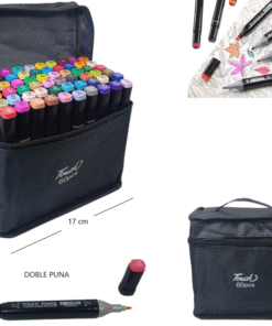 Marcadores doble punta con estuche x60 unidades