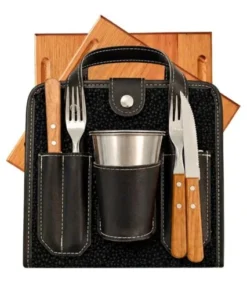 Set asado cuad.doble c/cub +2 vaso carpincho(61438)