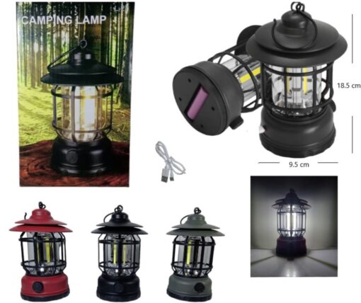 Lampara camping farol solar recargable