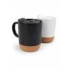 Jarro mug 9c bco-negro 300ml c/corcho c/tapa cja(77327)