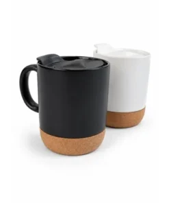 Jarro mug 9c bco-negro 300ml c/corcho c/tapa cja(77327)
