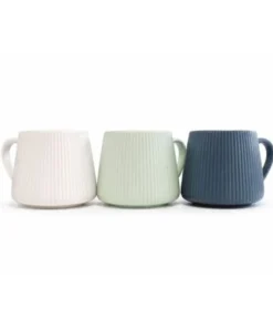 Jarro mug 8c s/honguito rayado nordico 300ml(79119)