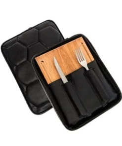 Set asado plato rect.estuche futbol c/cierre(81641)