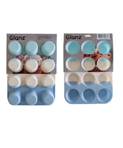 Molde para muffin x 12 silicona tricolor(84633)