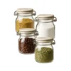 Set x4 frasco tapa ceramica 120ml glanz(85065)