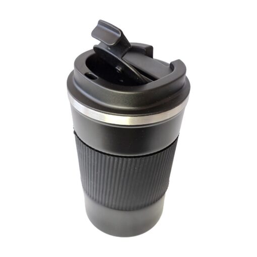 Vaso acero termico negro c/faja (43162)