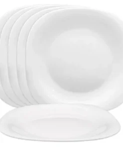 Plato(90014)postre cuad.21c opal blanco