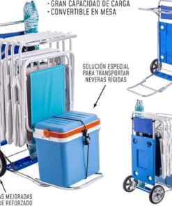 MESA CARRO ALUM.SOPORTE EXTENSIBLE POLIP.AZUL MOR (92499 )