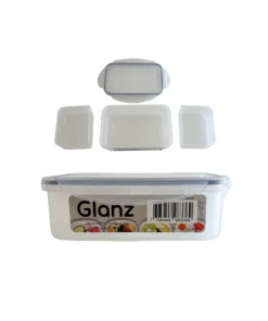 Hermetico rect. 1.2l c/2 divisores glanz (98336)