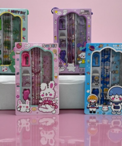 Set escolar 7pcs c/lapiz en caja