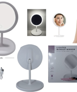 Espejo luz led usb regulable  redondo