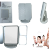 Espejo luz led recargable doble