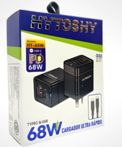 Cargador Hytoshy 68 w 3.0 TIPO C A TIPO C + USB