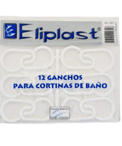 Ganchos p/cortina cadena x12 Eliplast(30316)