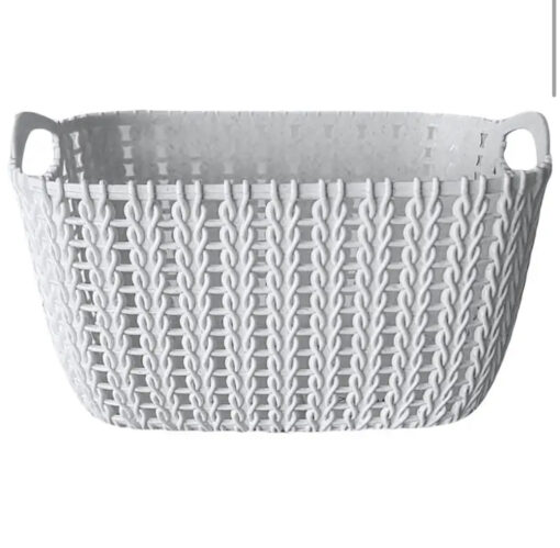 Canasto calado c/manija marmolado 20x15x11c(23274)
