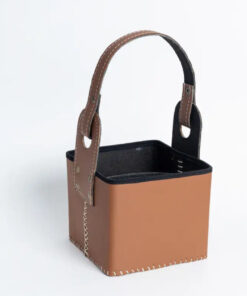Matera eco cuero marron c/separador (33502)