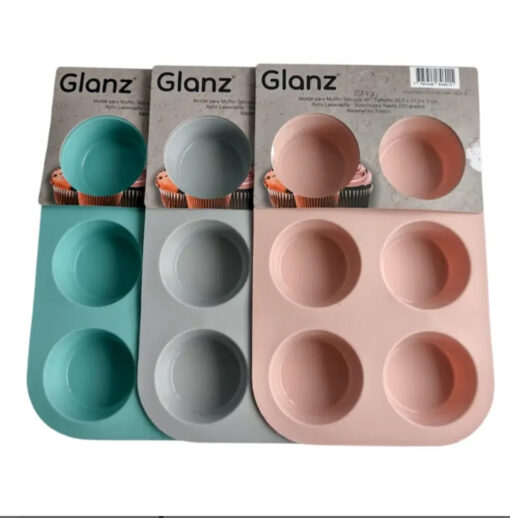Molde p/muffin silicona x6 25X17X3c (84601)