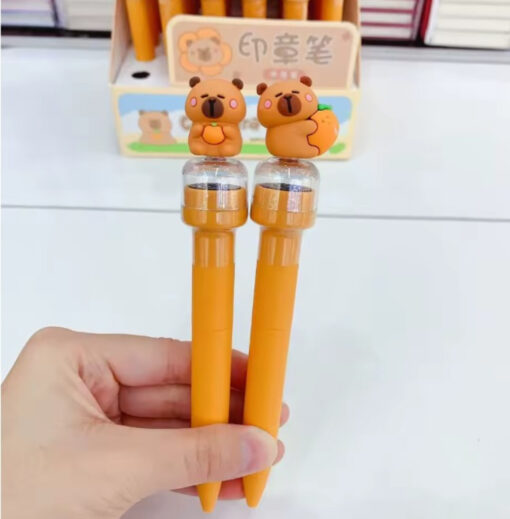 Lapicera con sello Capybara