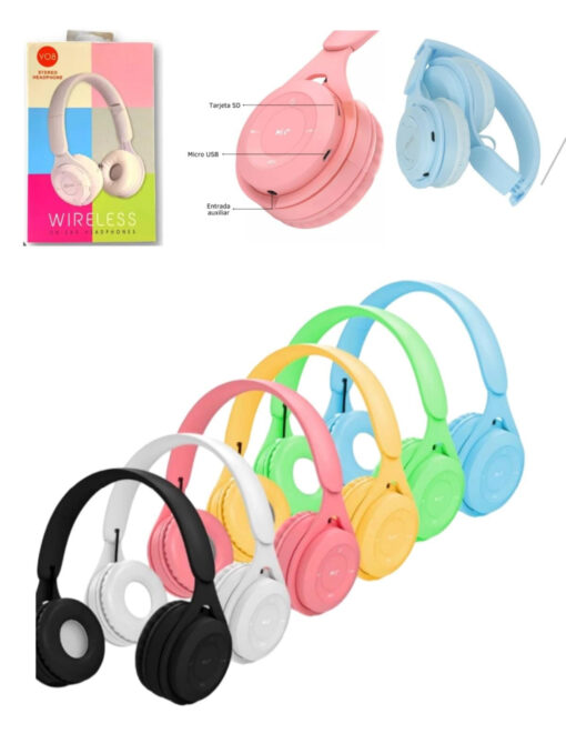 Auricular vincha BT de colores Y08