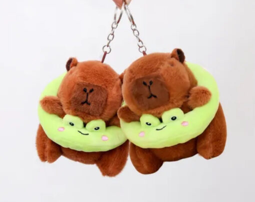 Llavero peluche Capybara flota