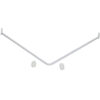 Barral aluminio pintado curvo 1x1mt c/soporte (53712)