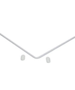 Barral aluminio pintado curvo 1x1mt c/soporte (53712)