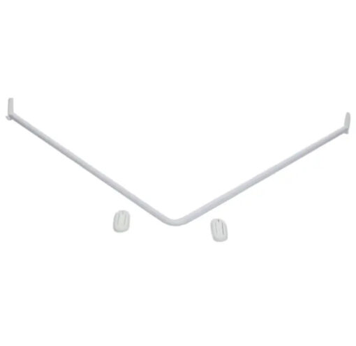 Barral aluminio pintado curvo 1x1mt c/soporte (53712)