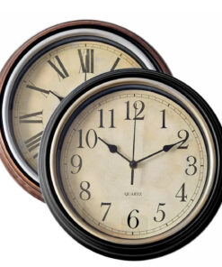 Reloj pared 30c ocre/negro (43266)