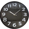 Reloj pared 30c negro relieve (43365)