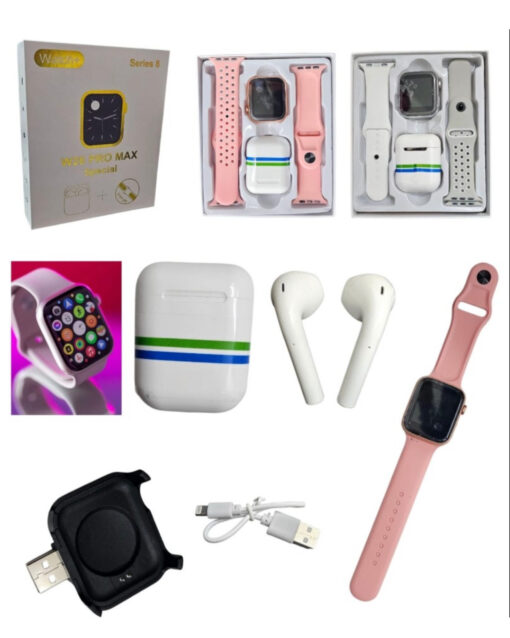 Smartwatch W26 pro max c/2 mallas y auricular