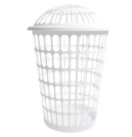 Cesto calado redondo blanco c/tapa Desesplast (66230)