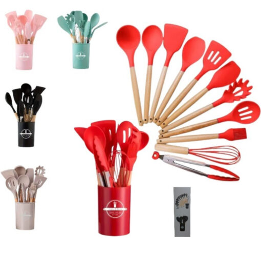 Set utensillos de cocina de silicona